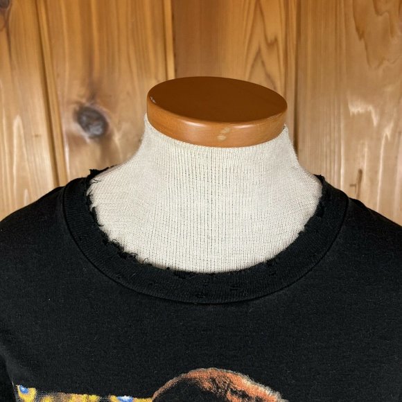Vintage Aaron Tippin T-shirt Size Large Black Concert Distressed Single stitch - Picture 4 of 12
